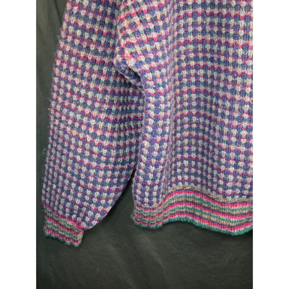 Eddie Bauer Vintage Shetland Wool Sweater Men XL Multicolor Knit Crewneck Greece - Picture 7 of 8